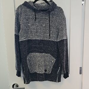 Soulstar Monochrome Striped Men's Hoodie Sweater Size M